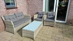 Loungeset wicker, bankje met 2 stoelen, Tuin en Terras, Ophalen, 4 zitplaatsen, Gebruikt, Bank