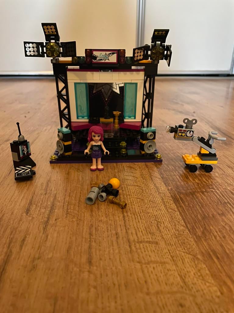 Lego friends popster tv-studio set (41117), Ophalen of Verzenden, Gebruikt, Complete set, Lego