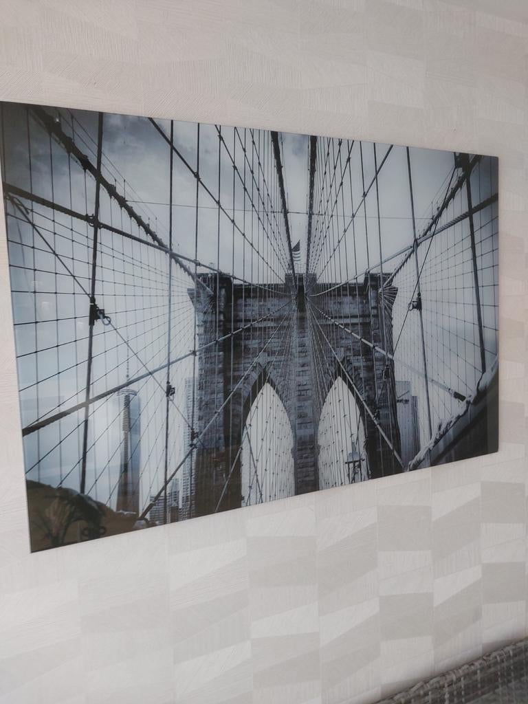 Glazen schilderij Brooklyn Bridge, Ophalen of Verzenden