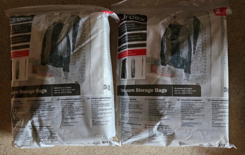 Kleding vacuüm zakken., Ophalen