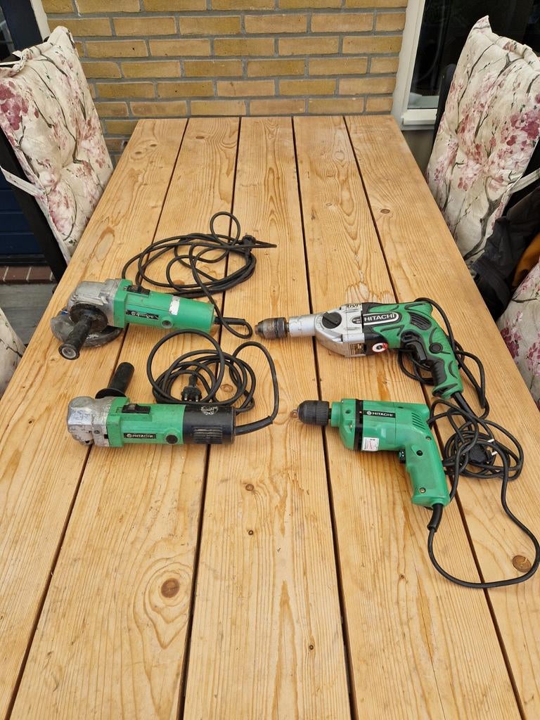 Hitachi gereedschap  set, Ophalen, Minder dan 700 watt, Haakse handslijpmachine