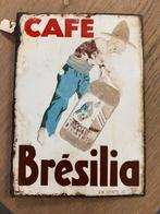 Emaille reclamebord Cafe Brasilia, Ophalen