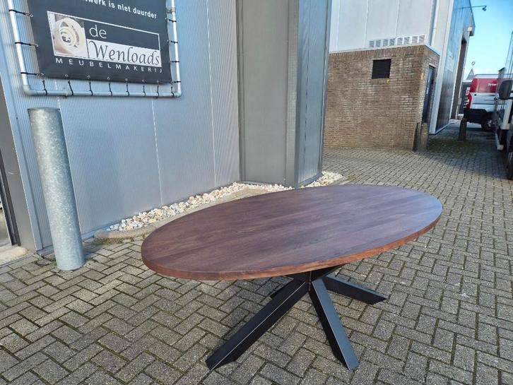 eettafel ovaal 200x100 - direct leverbaar, Huis en Inrichting, Tafels | Eettafels, Nieuw, 100 tot 150 cm, 200 cm of meer, Vijf personen of meer