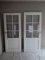 Set van 3 Binnendeuren met Glaspanelen, Ophalen, Gebruikt, 80 tot 100 cm, Binnendeur