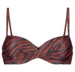 Hunkemoller tijgerprint voorgevormde bikini top Malibu 85C, Bruin, Nieuw, Ophalen of Verzenden, Bikini