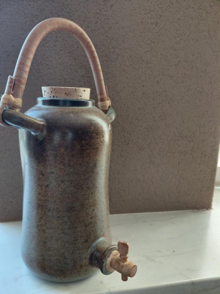 Handgemaakte azijnpot in perfecte staat., Ophalen of Verzenden, Zo goed als nieuw, Voorraadpot, Steen/keramiek