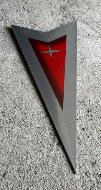 PONTIAC  logo merk  embleem reclamebord   logo, Verzamelen, Ophalen of Verzenden, Gebruikt, Auto's