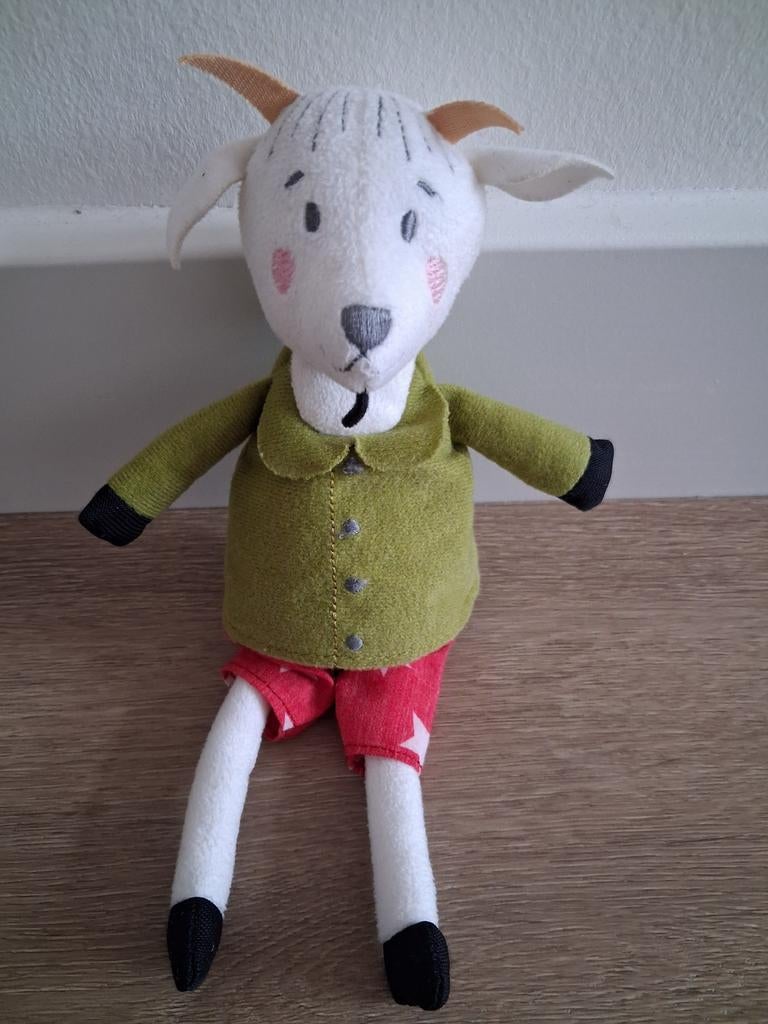 Knuffel Ikea geit Getdjur Goat groen rood wit L996, Kinderen en Baby's, Speelgoed | Knuffels en Pluche, Zo goed als nieuw, Overige typen
