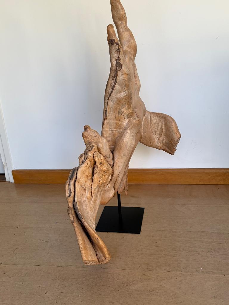 Houten ornament op voet, Huis en Inrichting, Woonaccessoires | Overige, Ophalen of Verzenden, Gebruikt