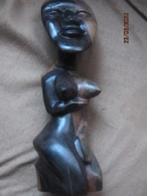 Mooi Houtgesneden Knielend NIGERIAANS VROUWEN Beeldje, Ophalen