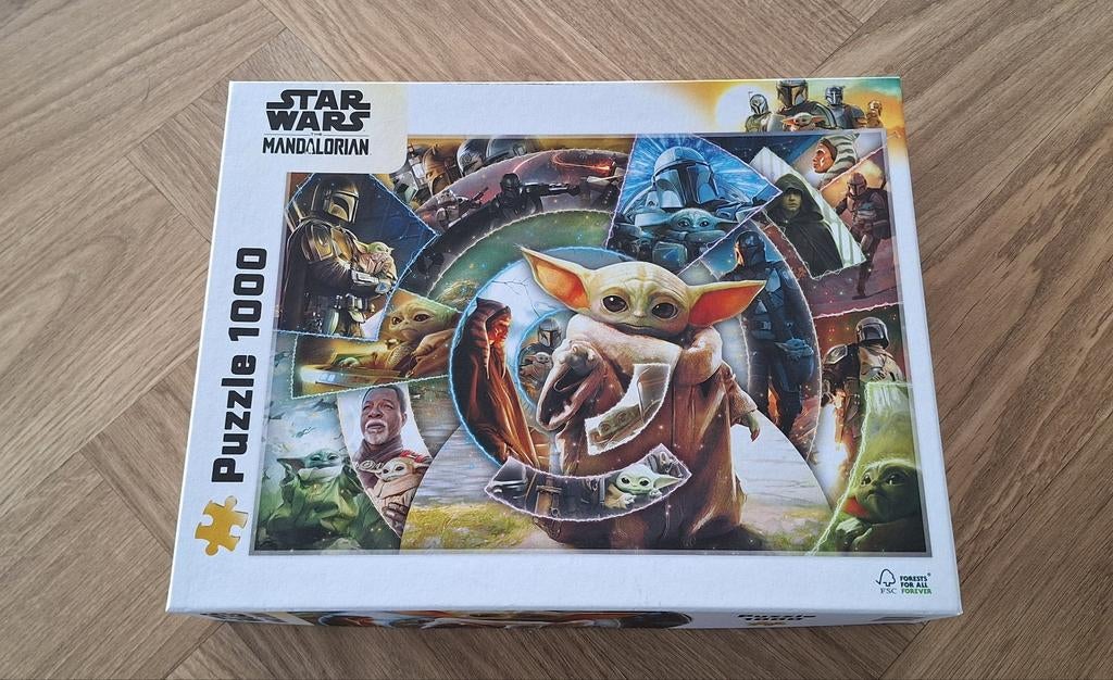 StarWars Mandalorian puzzel 1000, Ophalen of Verzenden, 500 t/m 1500 stukjes, Zo goed als nieuw, Legpuzzel