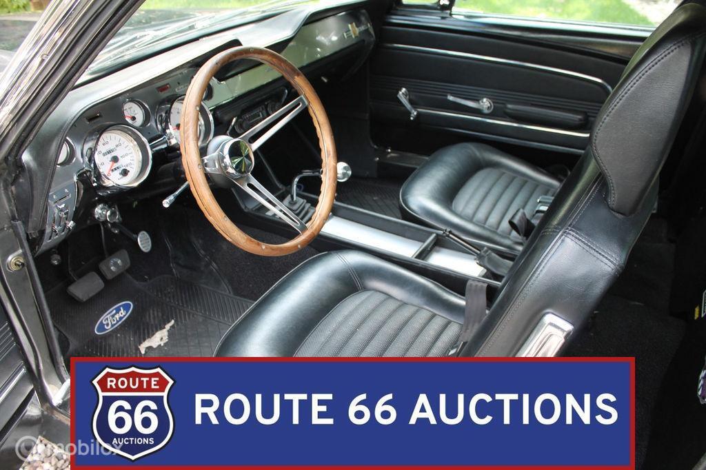 Ford Mustang GT 390 Fastback | 1967 | Route 66 Auctions, Auto's, Oldtimers, Overige carrosserieën, Zwart, Bedrijf, Handgeschakeld