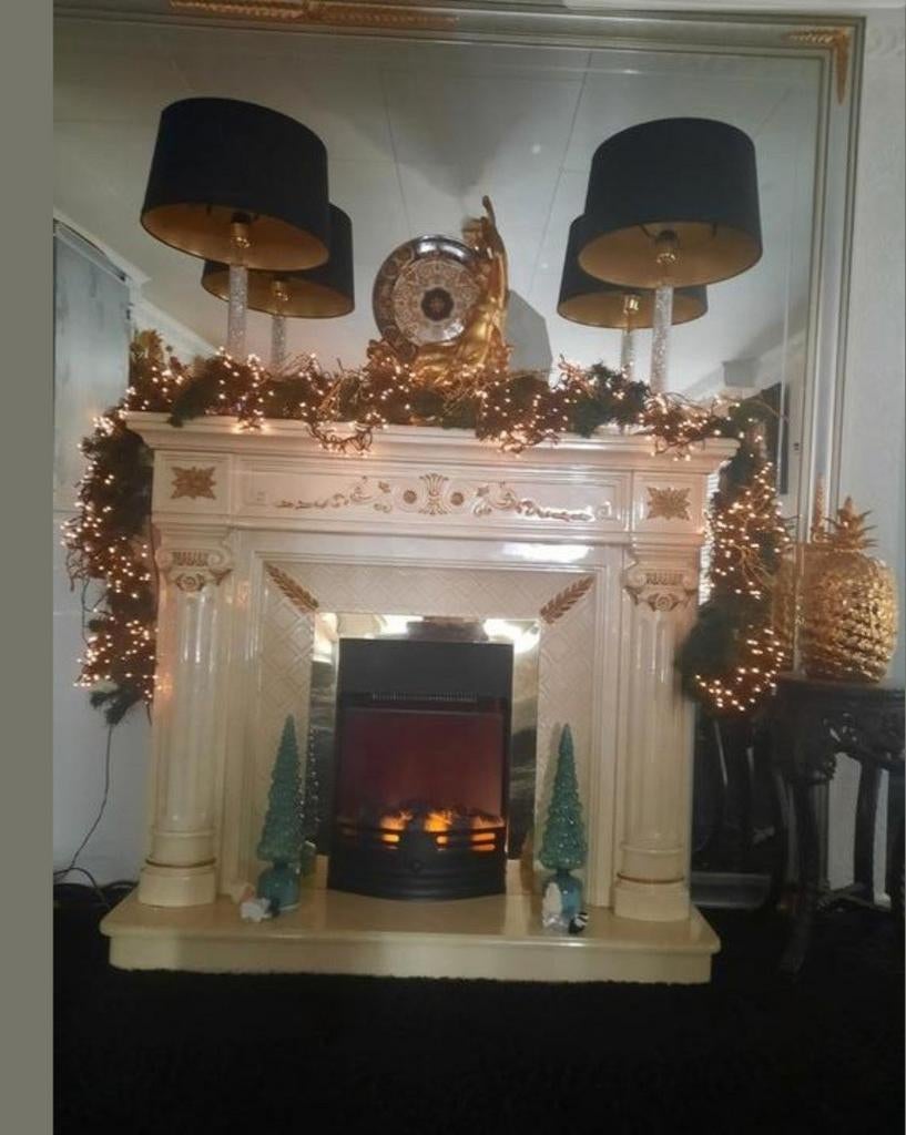 Warmte haard met schouw vaste prijs, Ophalen of Verzenden, Zo goed als nieuw, Vrijstaande haard, Elektrische haard