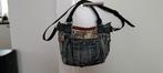 Desigual spijkerstof tas met borduursels en pailletten, Ophalen of Verzenden, Zo goed als nieuw, Blauw, Handtas