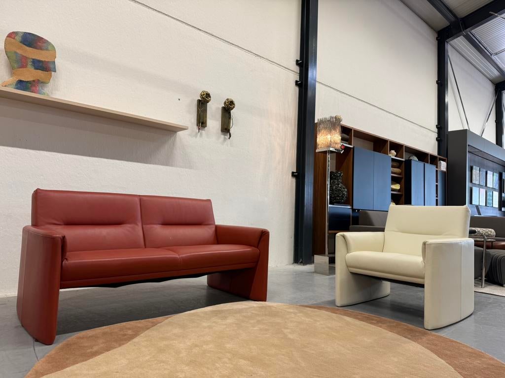 Leolux Boa Vista Bank 2,5 zits Hoog Senso Terra, Leolux, Tweepersoons, 75 tot 100 cm, Ophalen of Verzenden