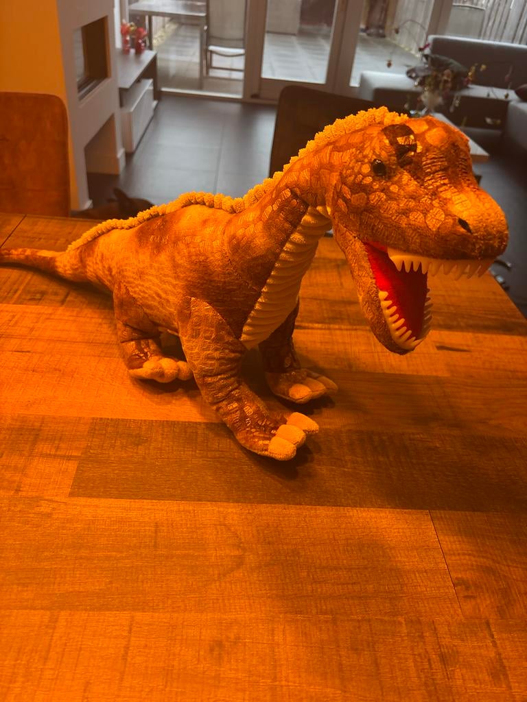 Grote Pluche Dinosaurus T-Rex Knuffel, Ophalen of Verzenden, Zo goed als nieuw, Jongen of Meisje
