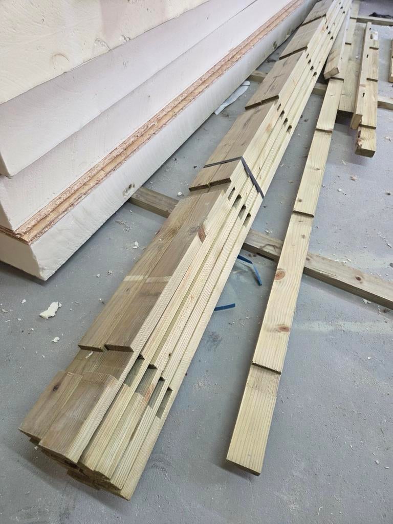 Geïmpregneerde panlatten, Doe-het-zelf en Verbouw, Hout en Planken, Ophalen, Minder dan 25 mm, Nieuw, Plank