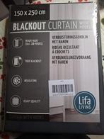 Nieuw verduisteringsgordijn met haken - 150x250 cm, 200 cm of meer, Nieuw, Ophalen of Verzenden, Grijs