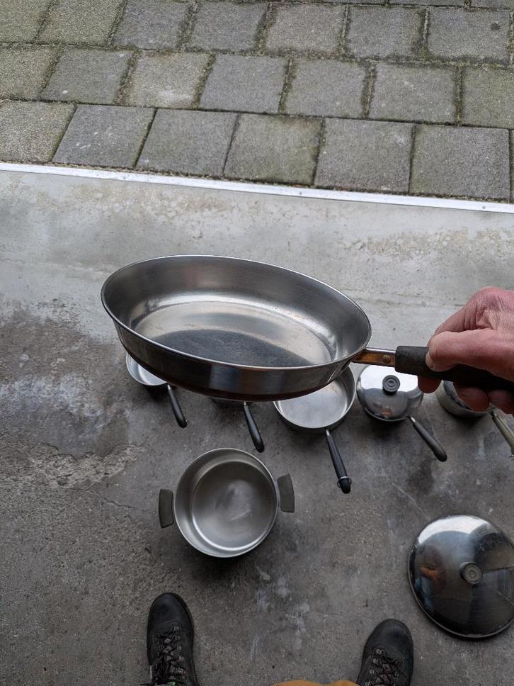 Revere ware pannen., Huis en Inrichting, Keuken | Potten en Pannen, Gebruikt, Pannenset, Overige materialen, Ophalen