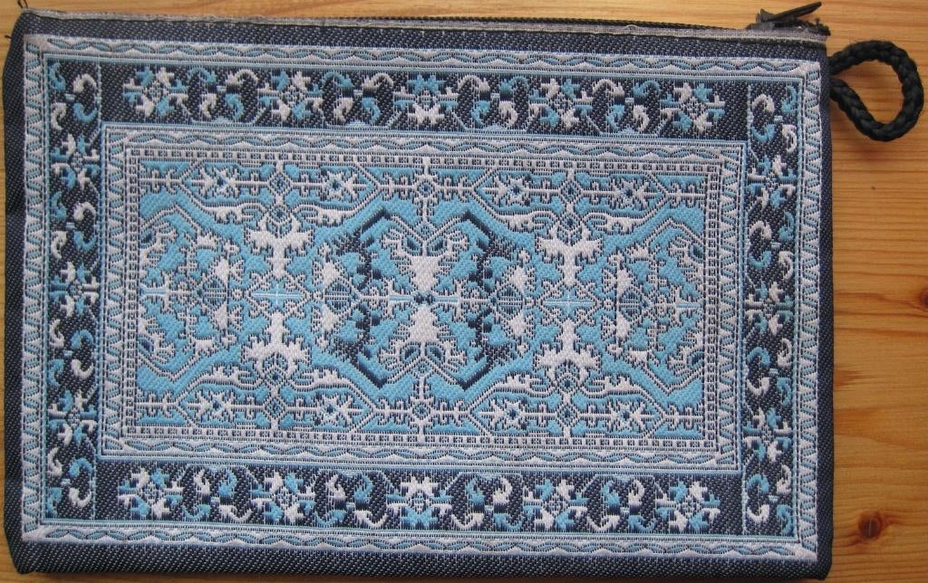 stoffen portemonnee met rits, Ophalen of Verzenden, Zo goed als nieuw, Blauw