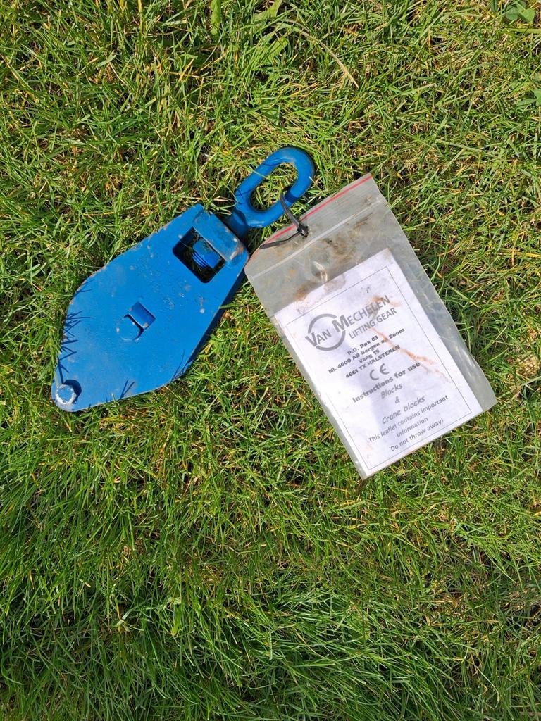 Hijsblokje Gereedschap - Van Mechelen Lifting Gear 750 kilo, Doe-het-zelf en Verbouw, Gereedschap | Overige machines, Gebruikt
