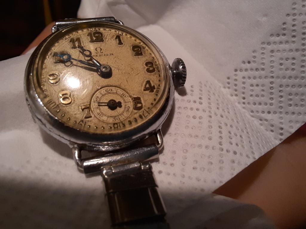 Omega dames trench watch, Sieraden, Tassen en Uiterlijk, Horloges | Antiek, Ophalen, Staal, Omega, 1960 of later