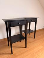 2x zwarte nachtkastjes - Ikea Hemnes, Ophalen, Minder dan 45 cm, Zo goed als nieuw, 70 cm of meer