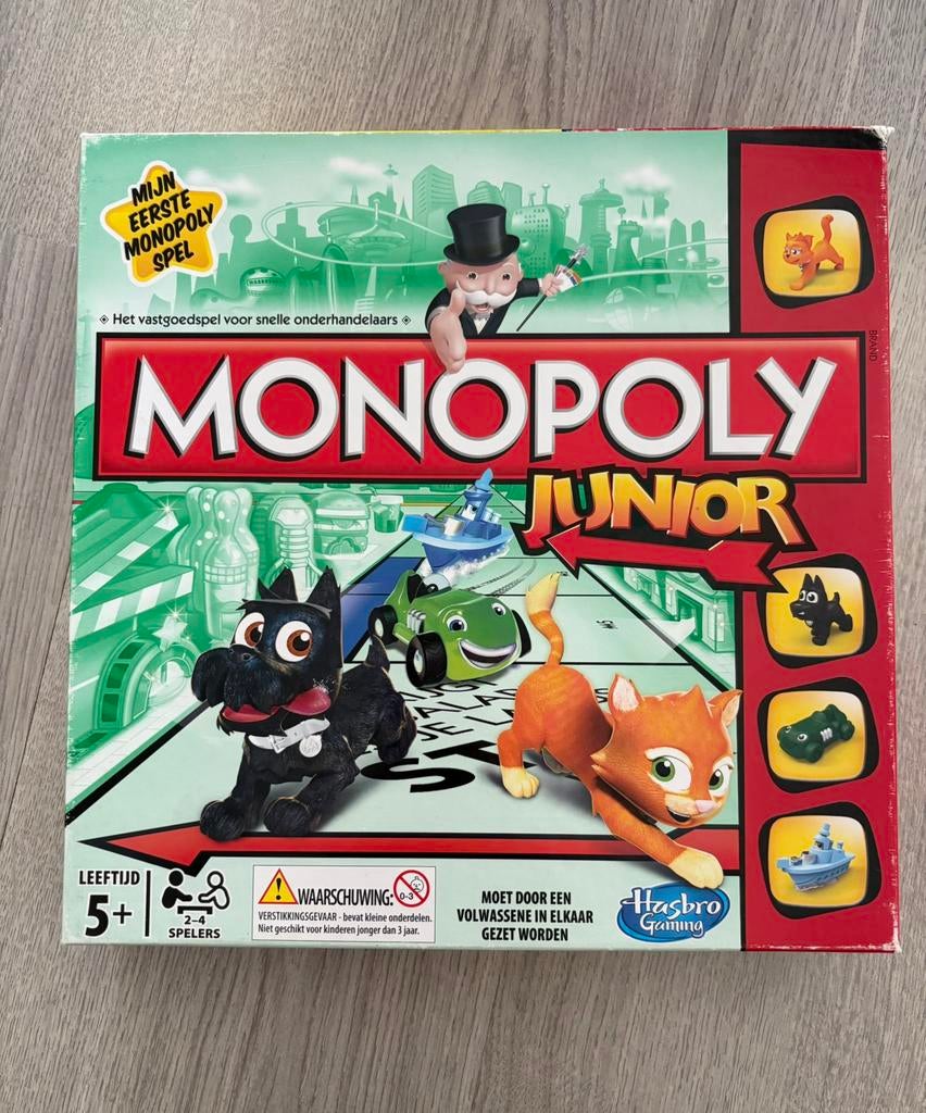 Spel: Monopoly junior, Ophalen of Verzenden, Zo goed als nieuw