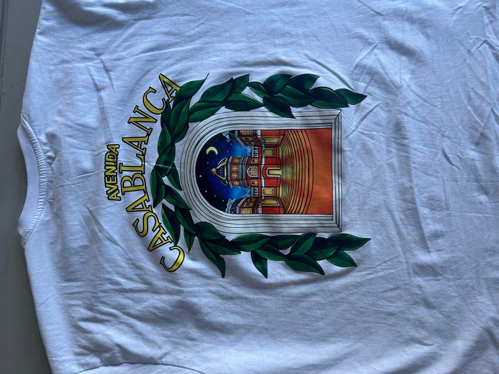 Wit Casablanca T-shirt, Kleding | Heren, T-shirts, Zo goed als nieuw, Overige maten, Wit, Ophalen of Verzenden