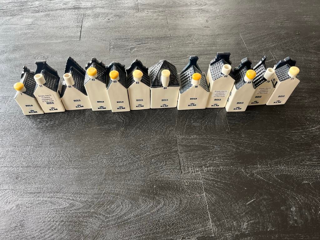12 KLM Bols huisjes - los of als set te koop, Verzamelen, KLM Huisjes, Ophalen of Verzenden, Zo goed als nieuw