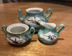 Miniatuur porselein Japans Theeservies Mintgroen, Antiek en Kunst, Antiek | Keramiek en Aardewerk, Ophalen of Verzenden