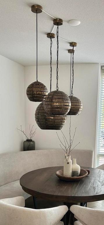 6 Light&Living Kymora Hanglampen Brons beschikbaar voor biedingen
