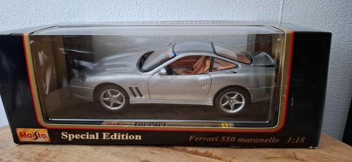 1.18 ferrari 550 maranello, Hobby en Vrije tijd, Modelauto's | 1:18, Zo goed als nieuw, Auto, Maisto, Ophalen of Verzenden