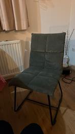 4 stoelen, corduroy ribstof groen, Huis en Inrichting, Stoelen, Ophalen, Overige kleuren, Zo goed als nieuw, Vier