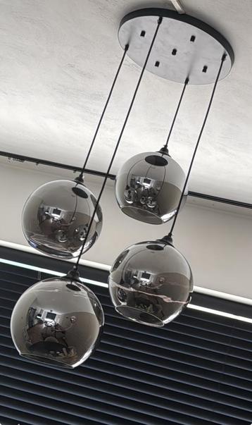 Hanglamp en plafondlamp  smoking glass