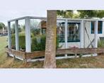Tuinscherm windscherm terras campingplaats 4,5 m. glas hout, Tuin en Terras, Ophalen, Zo goed als nieuw, 200 cm of meer, 150 tot 200 cm