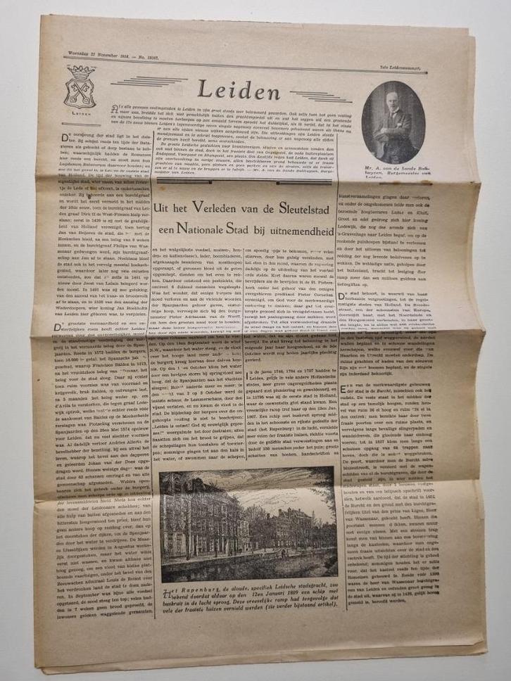 Speciale krant geweid aan Leiden (1934), Verzamelen, Tijdschriften, Kranten en Knipsels, Krant, 1920 tot 1940, Ophalen of Verzenden