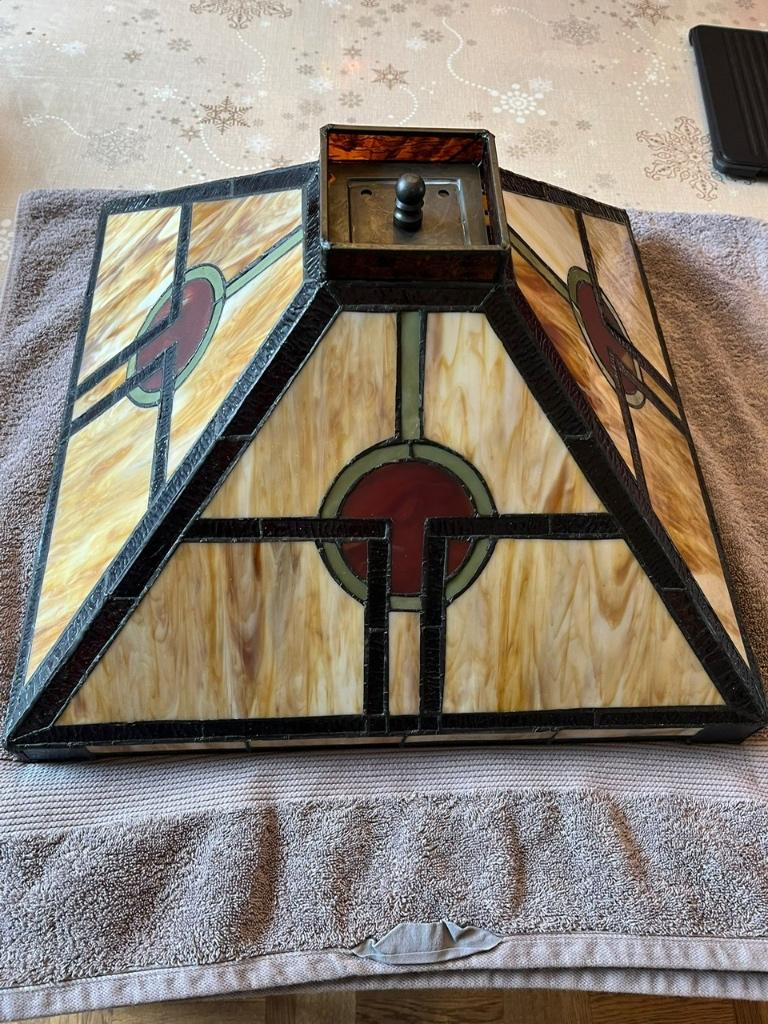 Tiffany lamp 'ondergaande zon', Ophalen, Gebruikt, Minder dan 50 cm, Tiffany