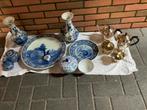TE KOOP KRAT MET VEEL DELFTS BLAUW, Ophalen, Porselein of Keramiek, Schaal, Zo goed als nieuw