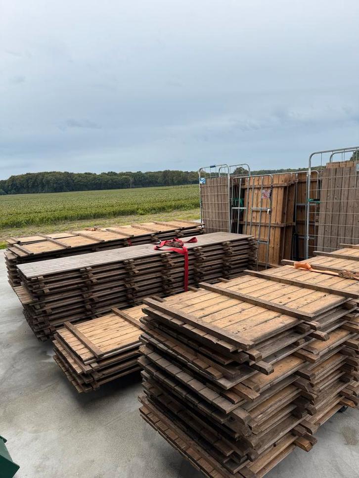 Houten Vlonder / Tentvloer circa 130m2, Tuin en Terras, Partytenten, Gebruikt, Overige typen, 8 meter of meer, 6 meter of meer