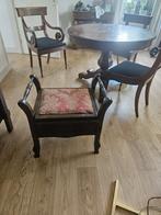 Antieke Mahonie Eetkamerset + Postoel, Antiek en Kunst, Ophalen of Verzenden