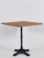 Terrastafel teakhout gietijzer bistro 4 vierkant 70 x 70 cm, Info@edvonline.nl, Nieuw, Ophalen of Verzenden, Inductorstraat 9b Veenendaal
