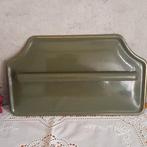 Donkergroen emaille lepelrek met goud bies, Antiek en Kunst, Antiek | Emaille, Ophalen of Verzenden