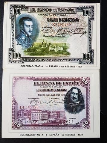 Verzamelkaarten Bankbiljetten SPANJE.
