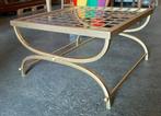 Mooi gouden onderstel vierkante salontafel 82 x 82 x 45 cm, Ophalen, Gebruikt, 100 tot 150 cm, 50 tot 100 cm