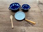 Pannenset met lepel, zgan, Ophalen of Verzenden, Zo goed als nieuw, Overige materialen, Speelkeuken-accessoire