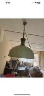 Vintage industriële hanglamp, Ophalen of Verzenden, Gebruikt, Metaal, Minder dan 50 cm