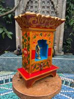 Tibetaans houtsnijwerk altaar handwerk Tibet handbeschilderd, Verburgt Vintage, Nieuw, Ophalen of Verzenden, https://verburgtvintage.nl/#contact