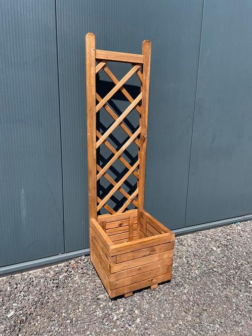 Plantenbak 40 cm met rek. Opruiming! B keus. Met worteldoek., Tuin en Terras, Bloembakken en Plantenbakken, Zo goed als nieuw