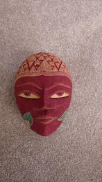 vintage houten batiek topeng Indonesische maskerdoos, Ophalen of Verzenden, Gebruikt
